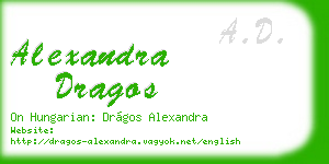 alexandra dragos business card