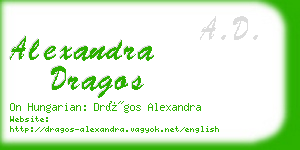 alexandra dragos business card